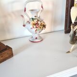 Capodimonte porcelain jug – Italy 20th century – floral decoration