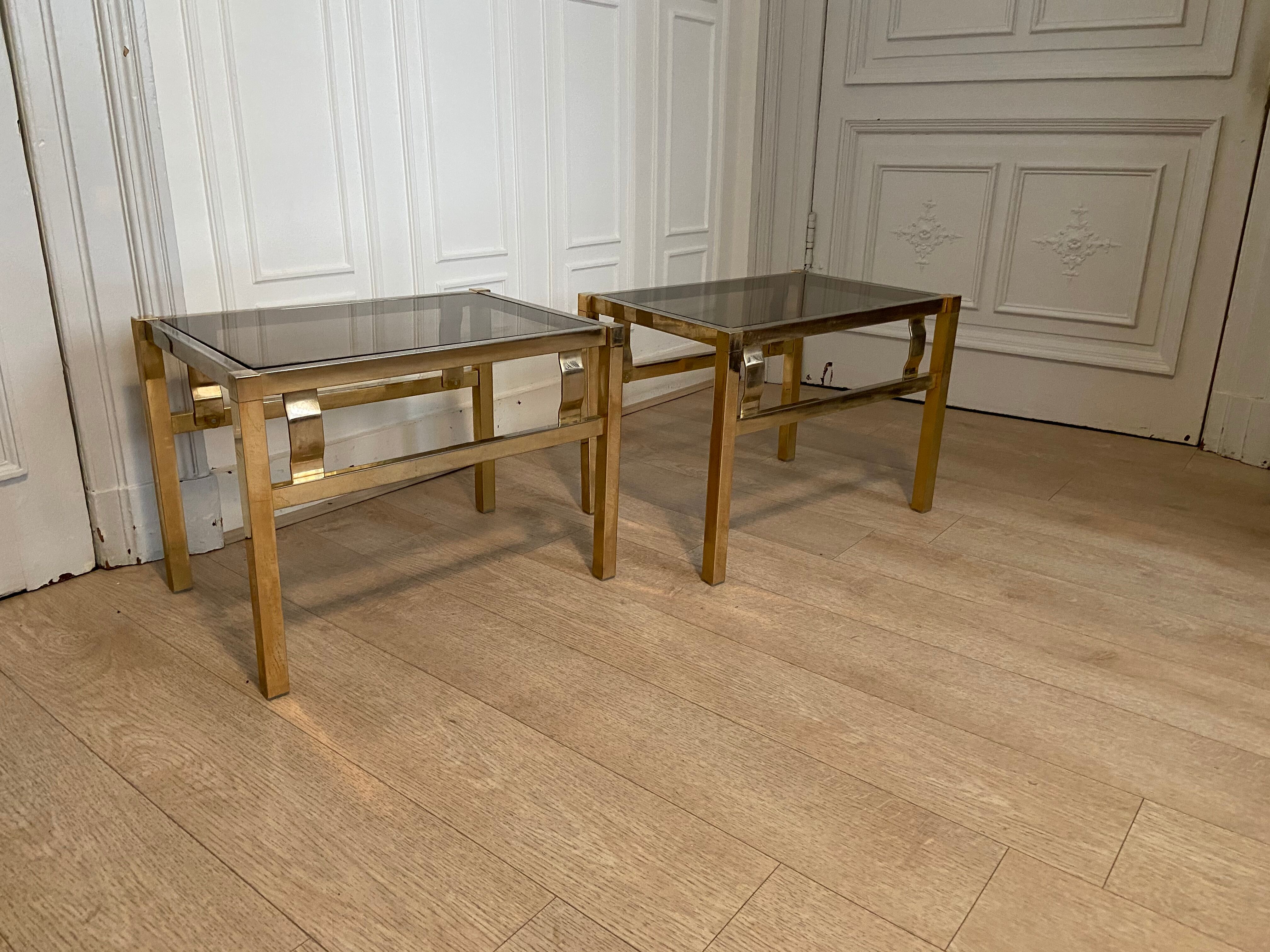 Pair of side table Hollywood Regency, 1970