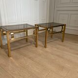 Pair of side table Hollywood Regency, 1970