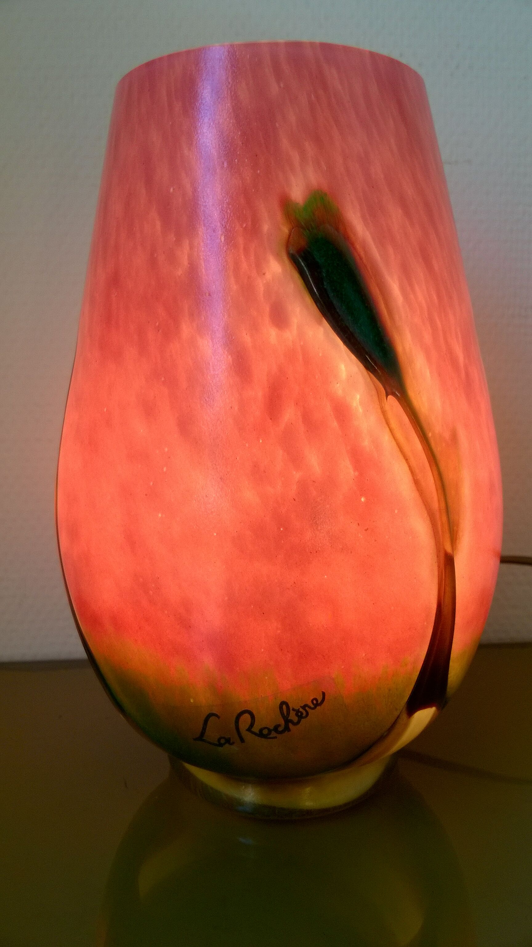 Table lamp in glass paste La Rochère France