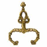 paire de chenets en bronze doré style Louis XV accessoire de cheminée ancien