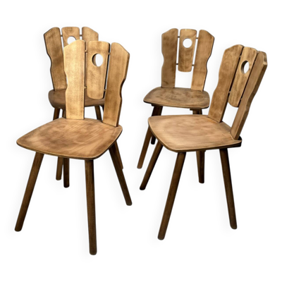 4 chaises de ferme brutalistes scandinaves
