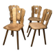 4 chaises de ferme brutalistes scandinaves