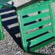 4 stackable garden armchairs wooden slats and metal tubes from the 50s