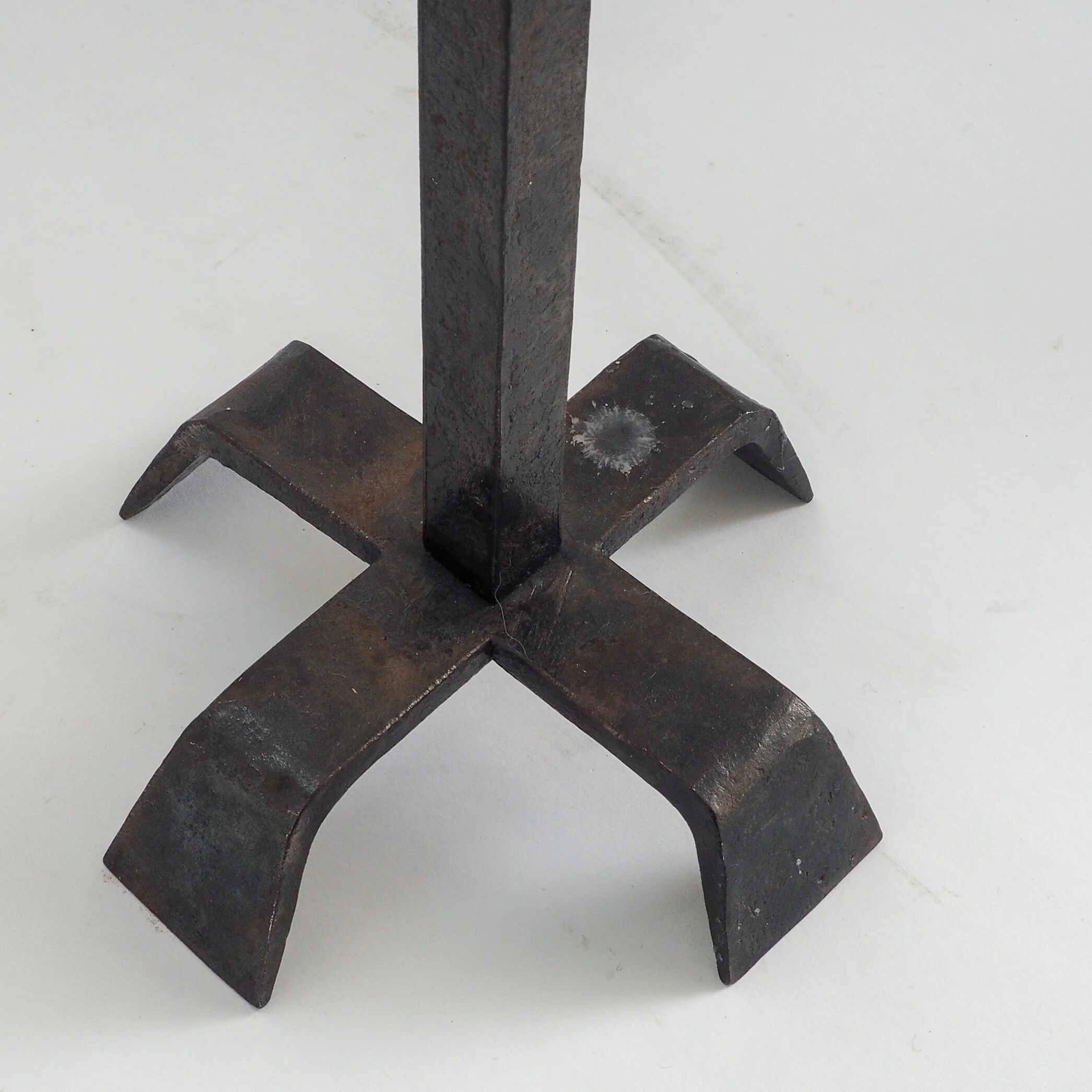 Wrought iron standing candle stick holder