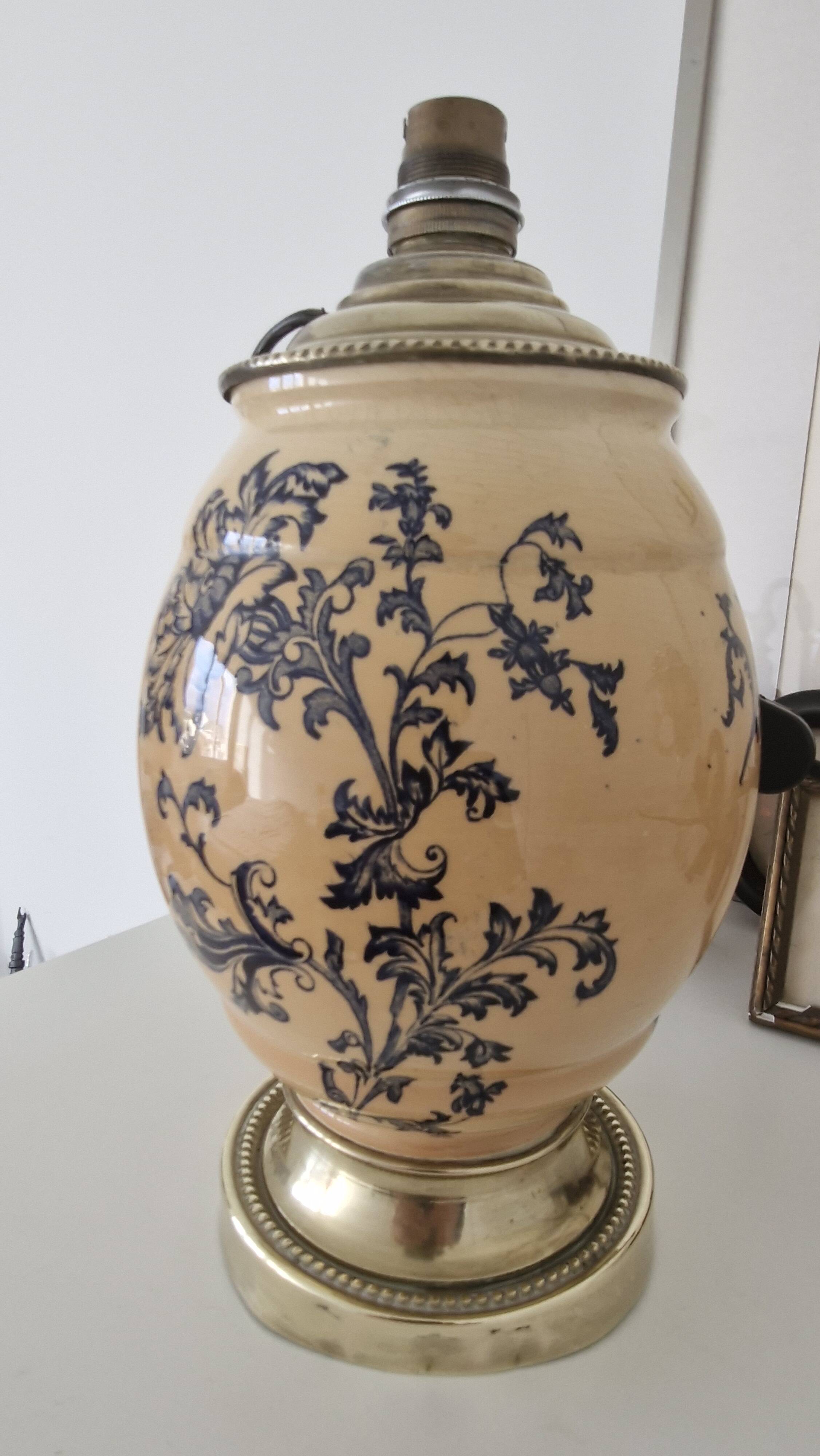 Antique lamp base