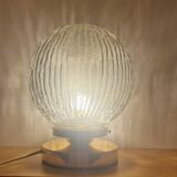 Vintage textured globe table lamp