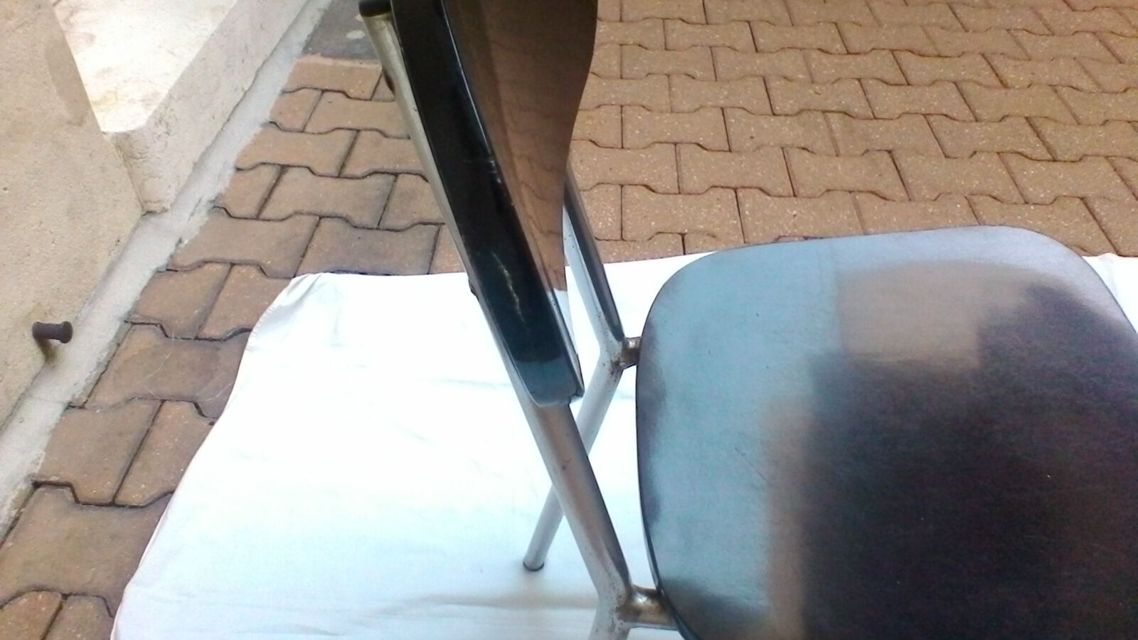 Vintage chair in black formica