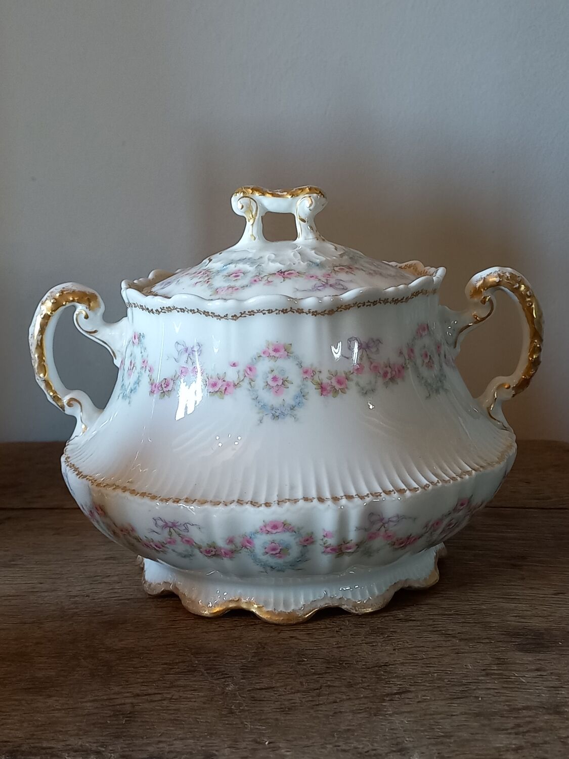 Tea service coffee porcelain Limoges Émile Bourgeois old 19th 20th