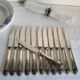 12 Silver-Plated Dessert Knives with Stainless Steel Blades Nogent