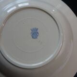 6 assiettes creuses motif fleur bleue - badonviller