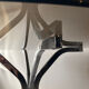 Round table smoked glass chrome legs 1970