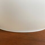 Mid century milk glass hanging lamps dutch design