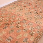 Peach Vintage Moroccan Rug 180 x 305 cm, Berber Wool Rug, Handmade Boho Rug