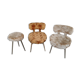 Chaises et pouf moumoute Pelfran