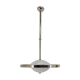 Lustre Bauhaus nickelé, Tchécoslovaquie, années 1930
