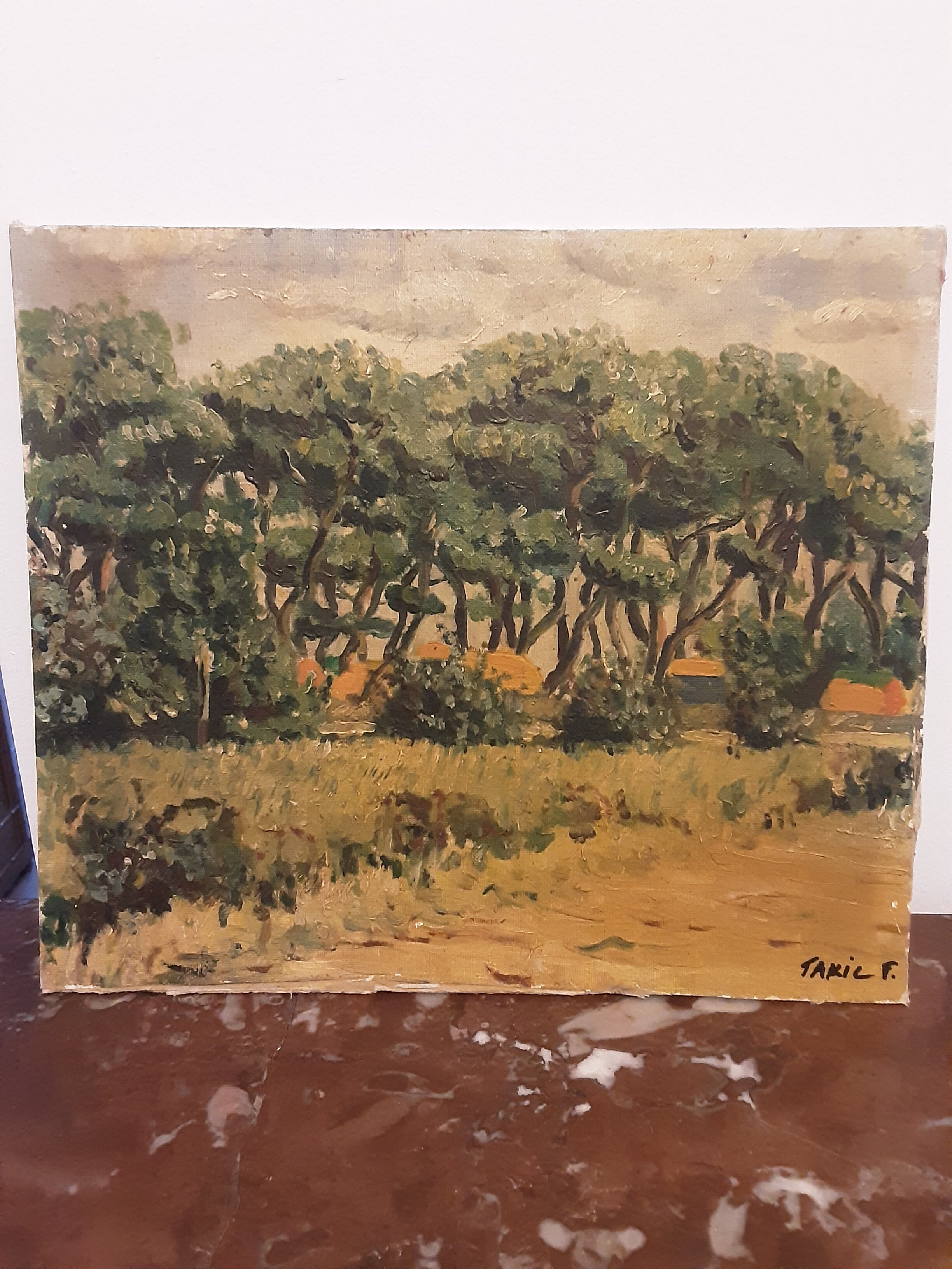 Antique knife oil on canvas