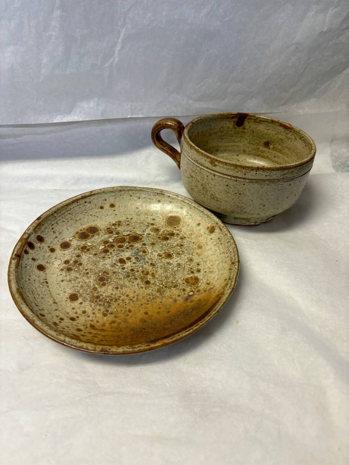 Stoneware cup lunch set
