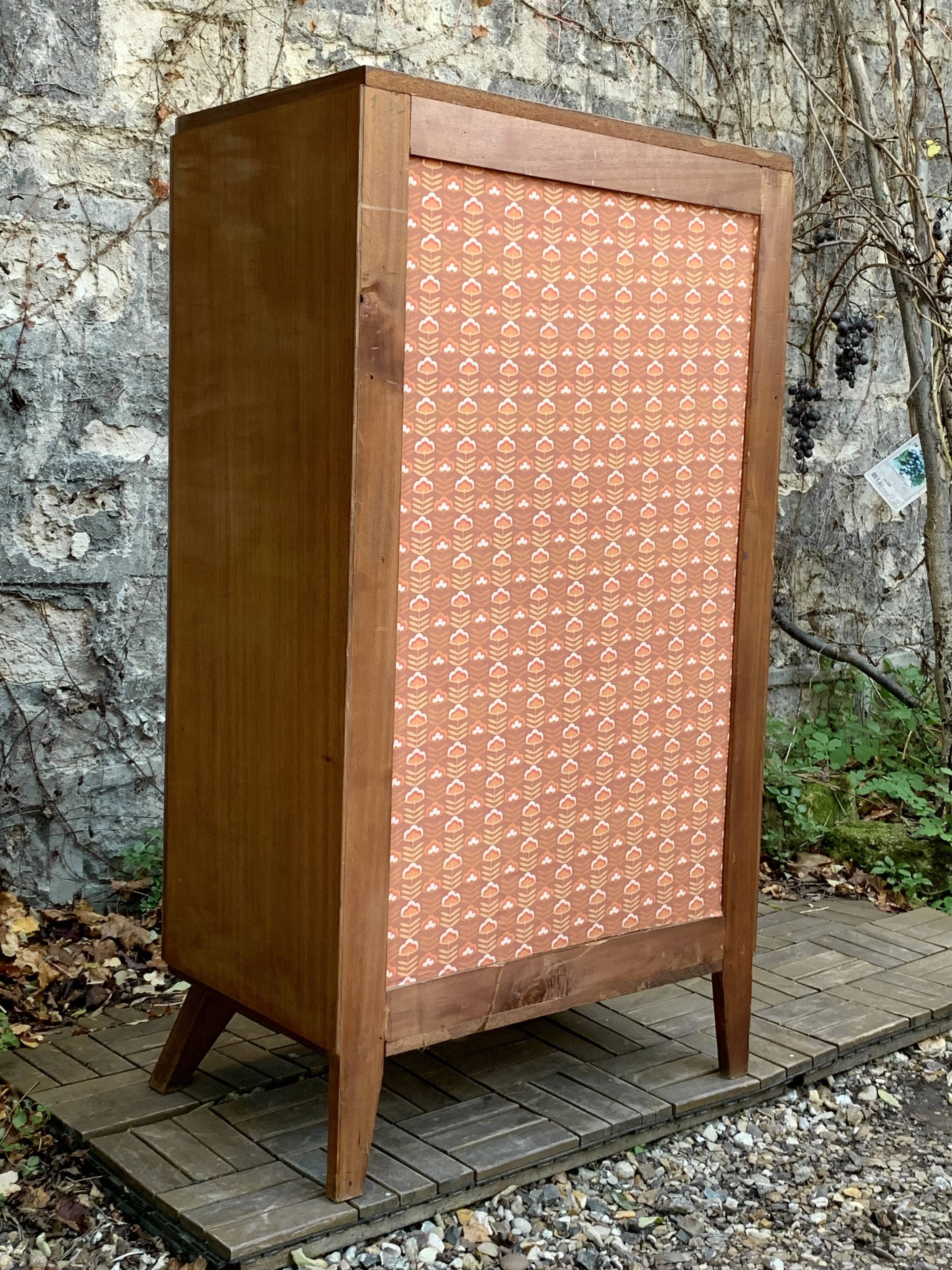 Vintage chest of drawers with compass feet 1960 H112