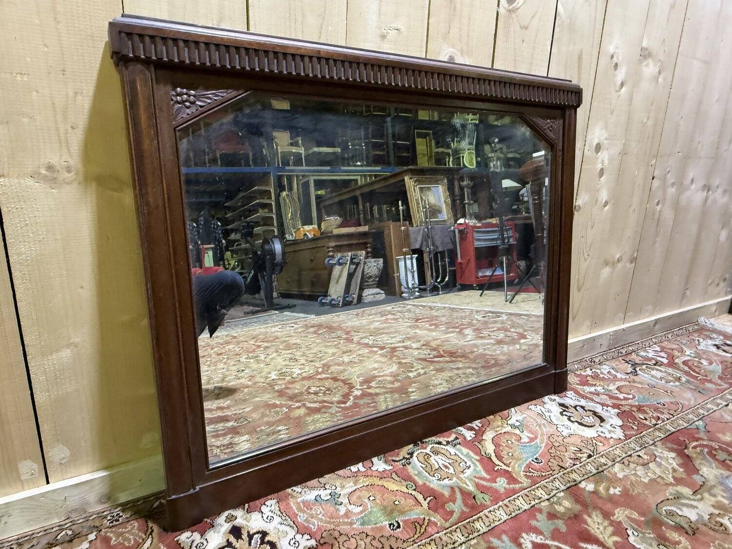 Art Deco period walnut mirror
