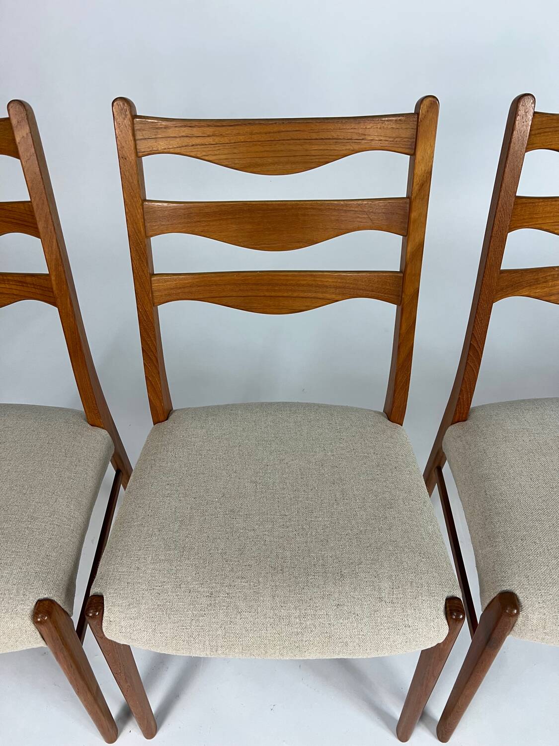 4-piece set Danish teak chair Arne Wahl Iversen vintage chairs