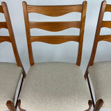 4-piece set Danish teak chair Arne Wahl Iversen vintage chairs