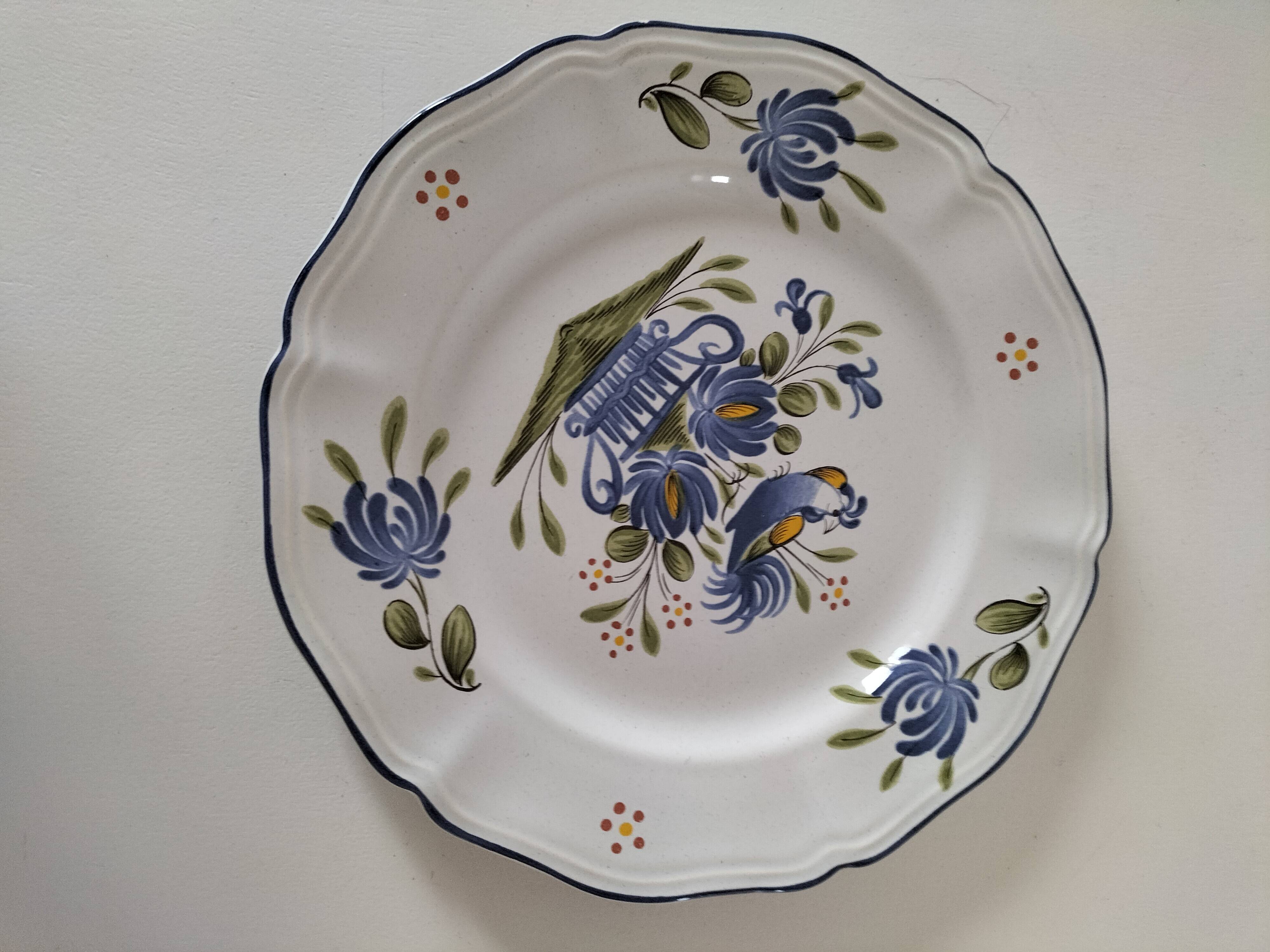 Lunéville plate Chanteclerc model