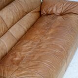 Sofa by Michel Ducaroy, leather, 1978. Model Dianthus. Edited by Ligne Roset.