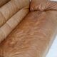 Sofa by Michel Ducaroy, leather, 1978. Model Dianthus. Edited by Ligne Roset.