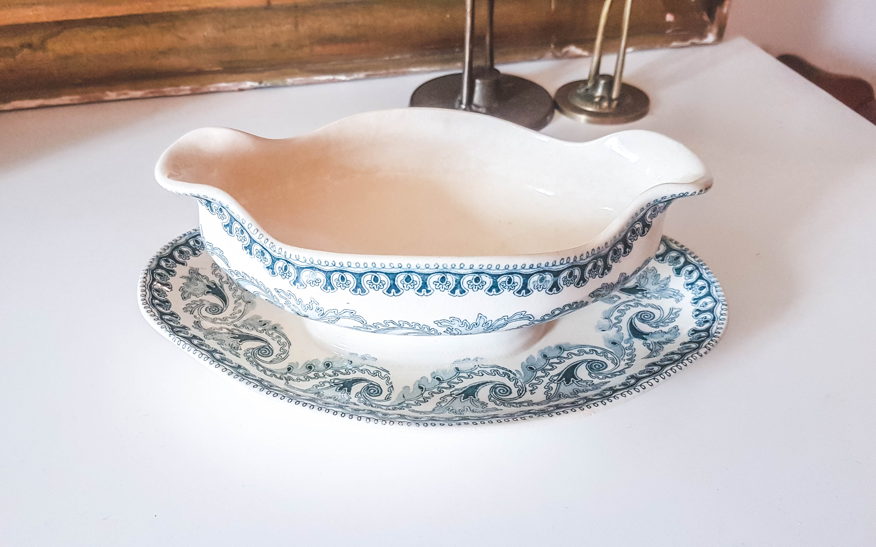 Saucière porcelaine Emile Bourgeois | Selency
