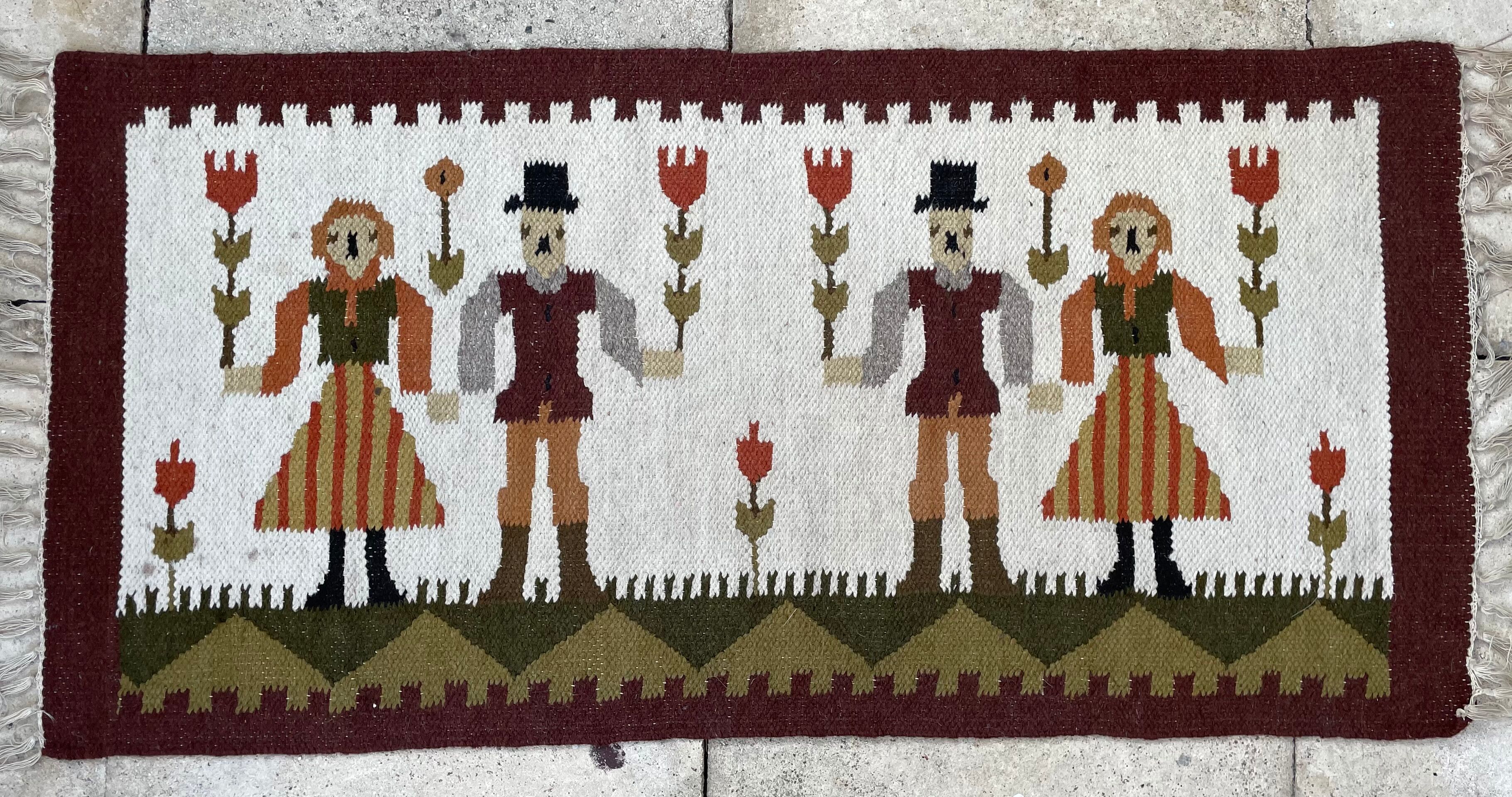 Swedish Flat Weave Wall rug, Rölakan