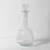 Clear Pressed Glass Floral Patterned Wine Bottle with Stopper / Italy /1930