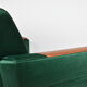 Vintage velvet armchair, 1960s, restored, green bottle