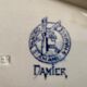 Service dish terre de fer st amand - hamage damier motif