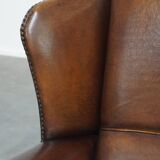 Wingback Chair in Sheepskin Leather