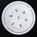 6 dessert plates in faience new model geneve small blue flower
