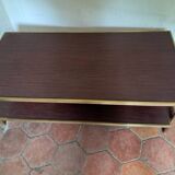 Formica and brass coffee table
