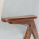 Vintage armchair Scandinavian design baby blue buckle