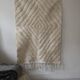 Carpet beni ouarain berbere ecru woven hands, 1m47 x 1m