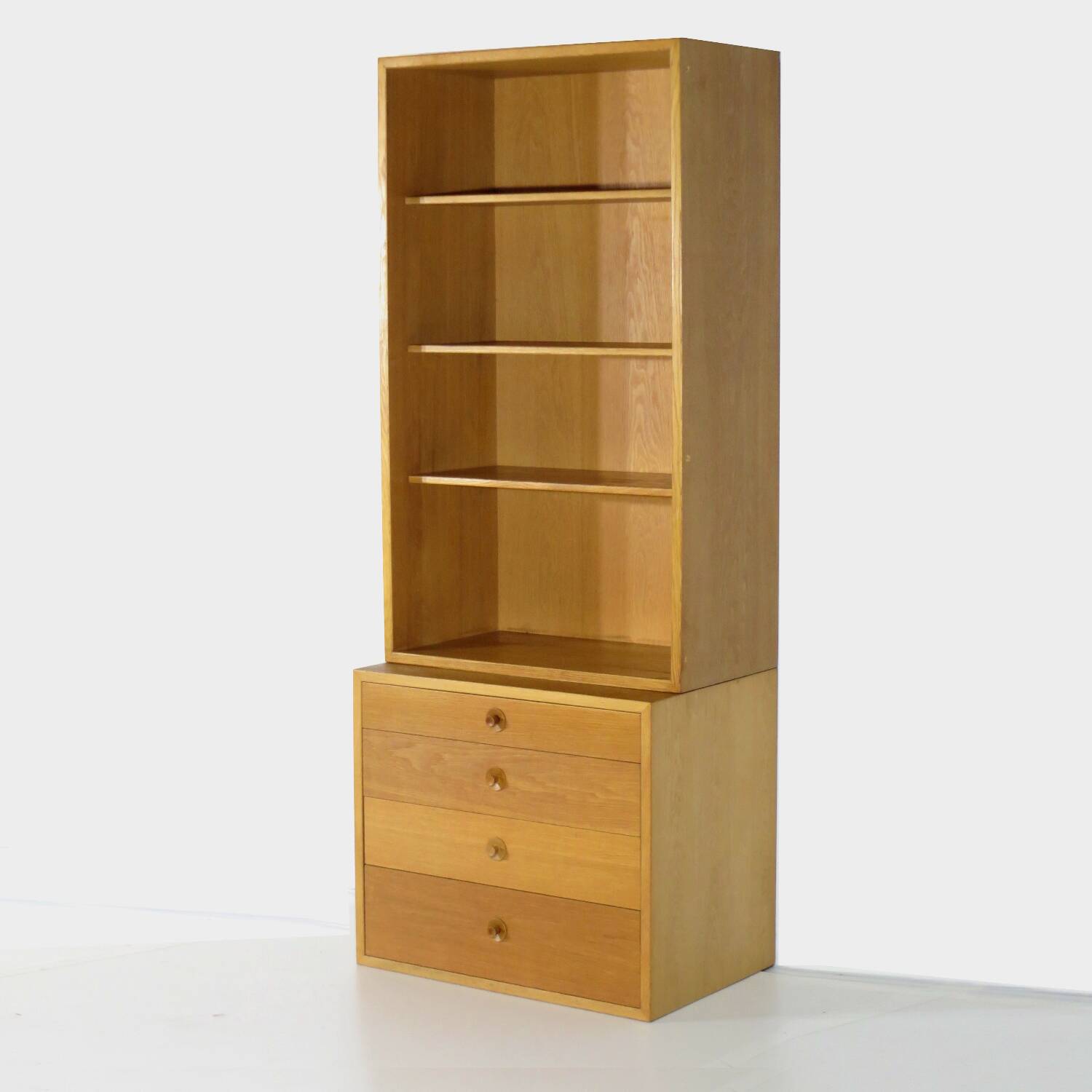 Vintage midcentury chest of drawers bookcase cabinet in oak by Børge Mogensen, 1960s