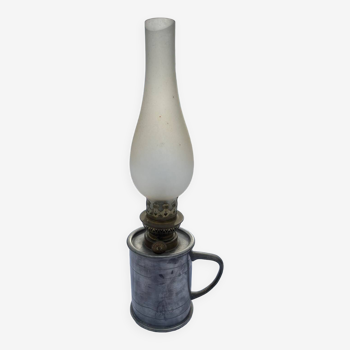 Lampe à pétrole étain vintage