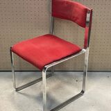 70s dining room set: glass table and 6 chairs