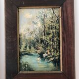 Paire de tableaux du 19e