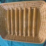 Dish for asparagus, slurry, glazed ceramic yellow sarreguemines France vintage