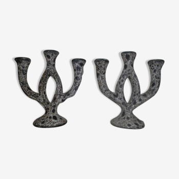 2 candlesticks lava lava 1960