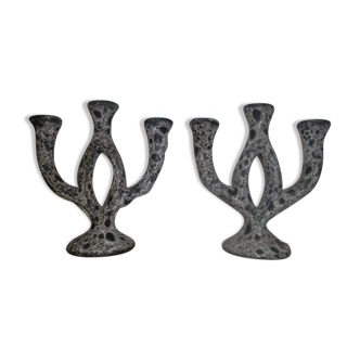 2 candlesticks lava lava 1960