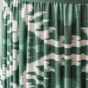 Art Deco table lamp by Charles Catteau for Boch Frères "Pineapple" with new Ikat silk shade.