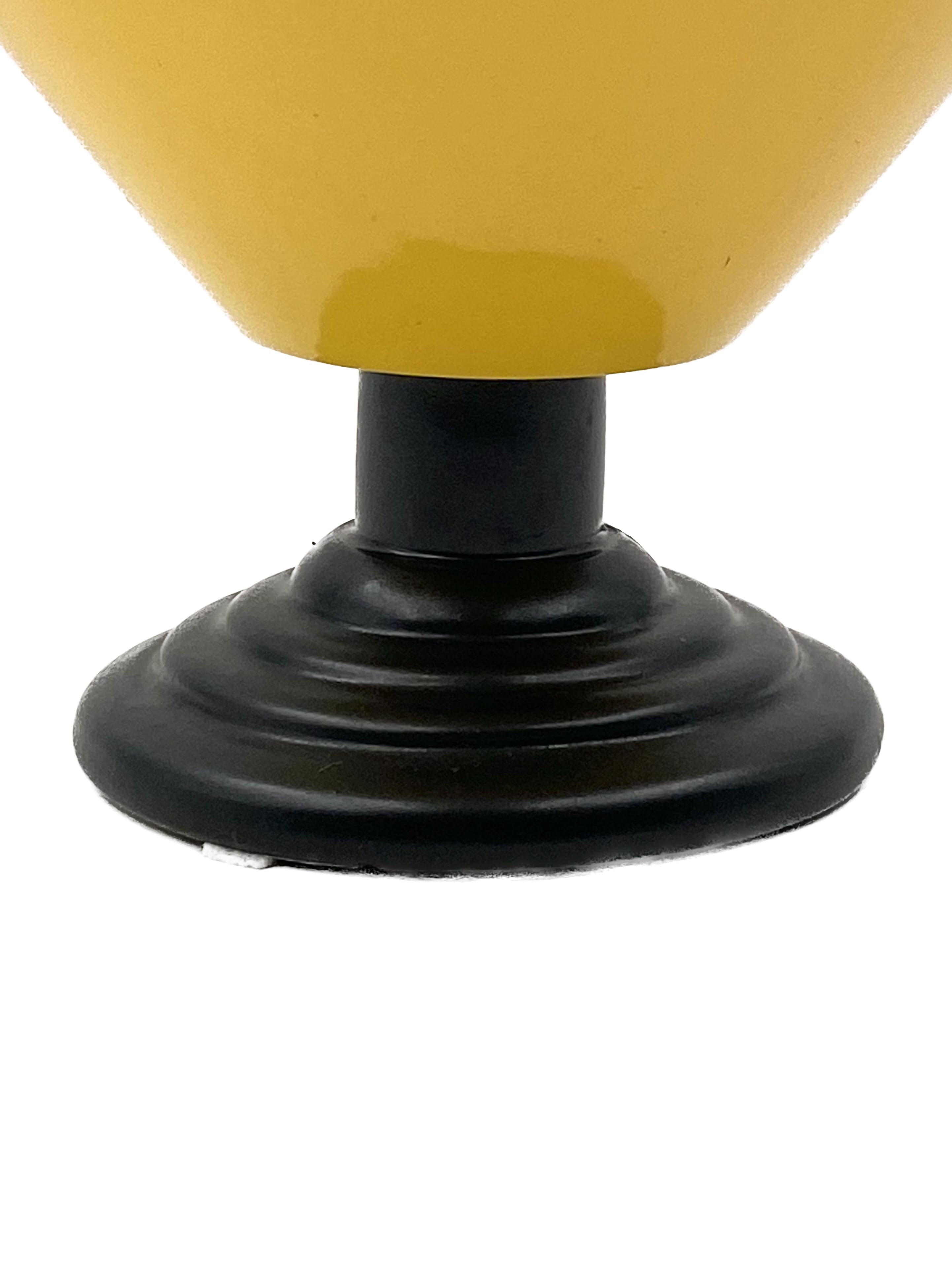 Yellow Conic Vase, postmodern, Italy 1980s