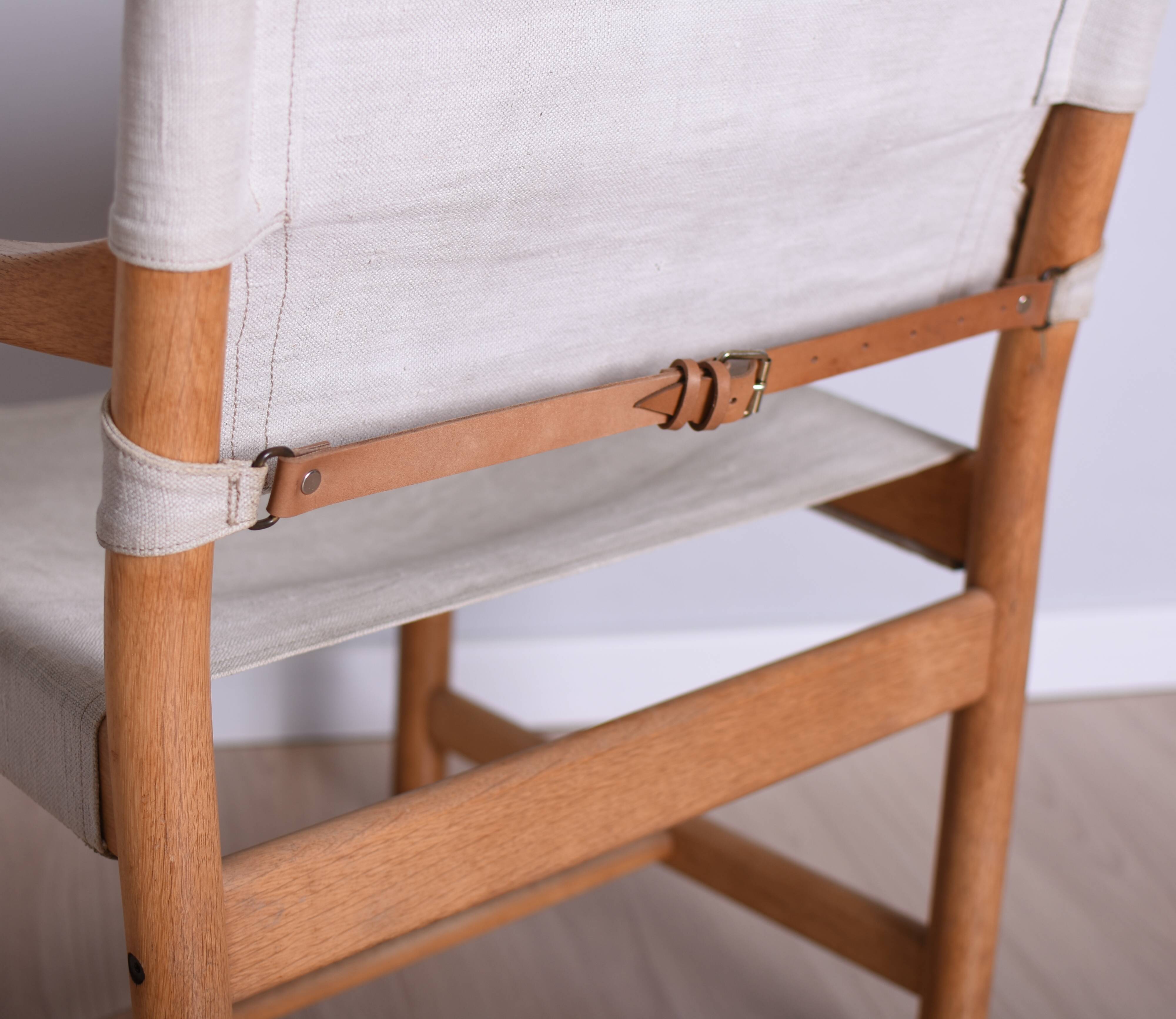 Canvas & oak armchair by Ditte & Adrian Heath, 1960s