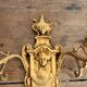 Pair of Gold Wall Sconces in Louis XVI Style from the Napoleonic III Era, Apolon, 19th Century